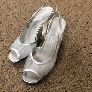Onex Silver Mesh Party Shoes